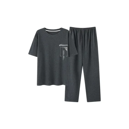 Mulong Family Pajama Set Men's Heather Gray