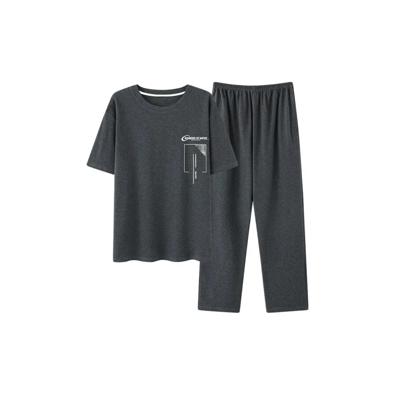 Mulong Family Pajama Set Men's Heather Gray-0