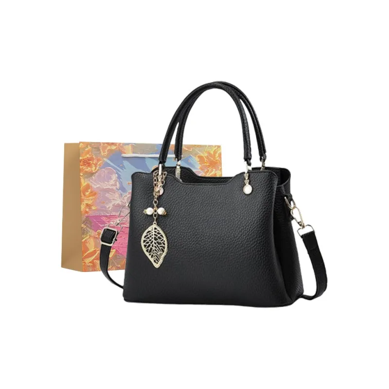 BRINCH PU Shoulder Bag Regular Women's Black/Gray/Ecru/Khaki/Burgundy/Pink-0