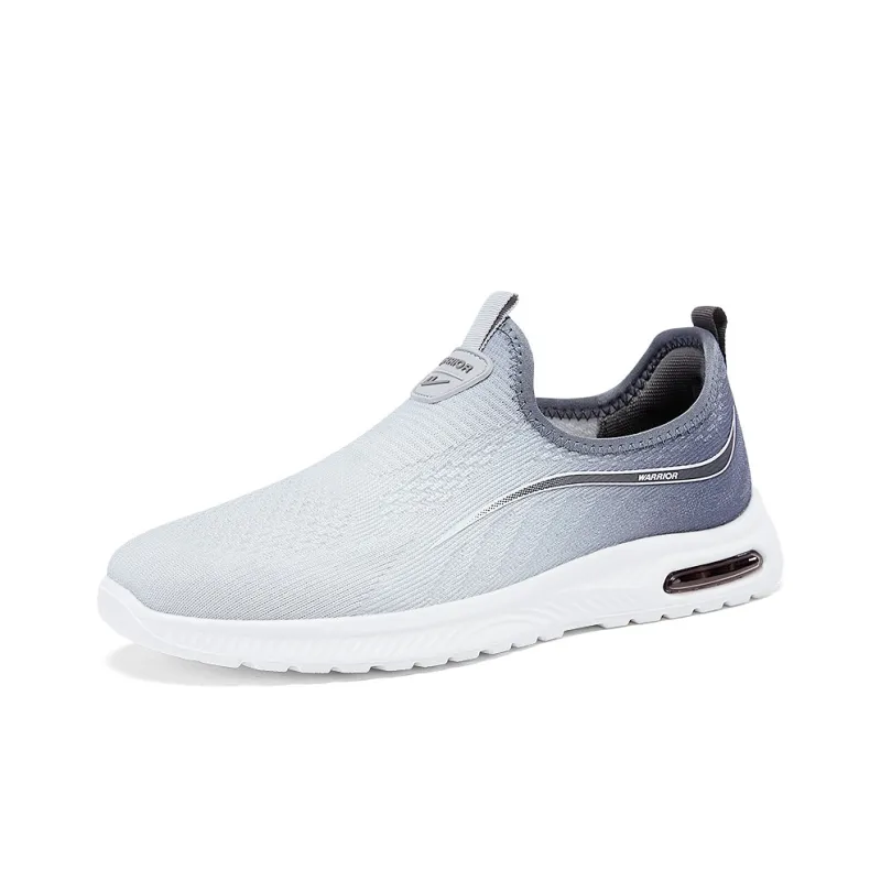 WARRIOR Running Shoes Men Low Top White, Black, Green, And Black Gray-4
