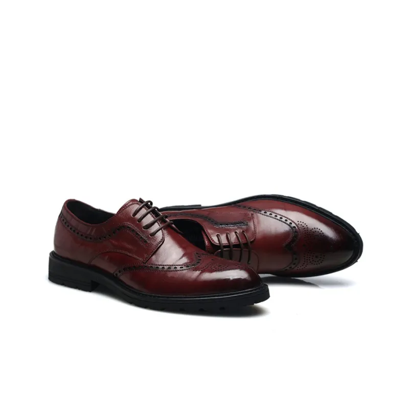 Kemaron Dress Shoes Men Low Top Black/Red-11