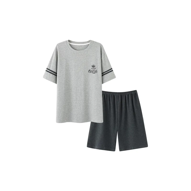 Mulong Family Pajama Set Men's Light Heather Gray-0