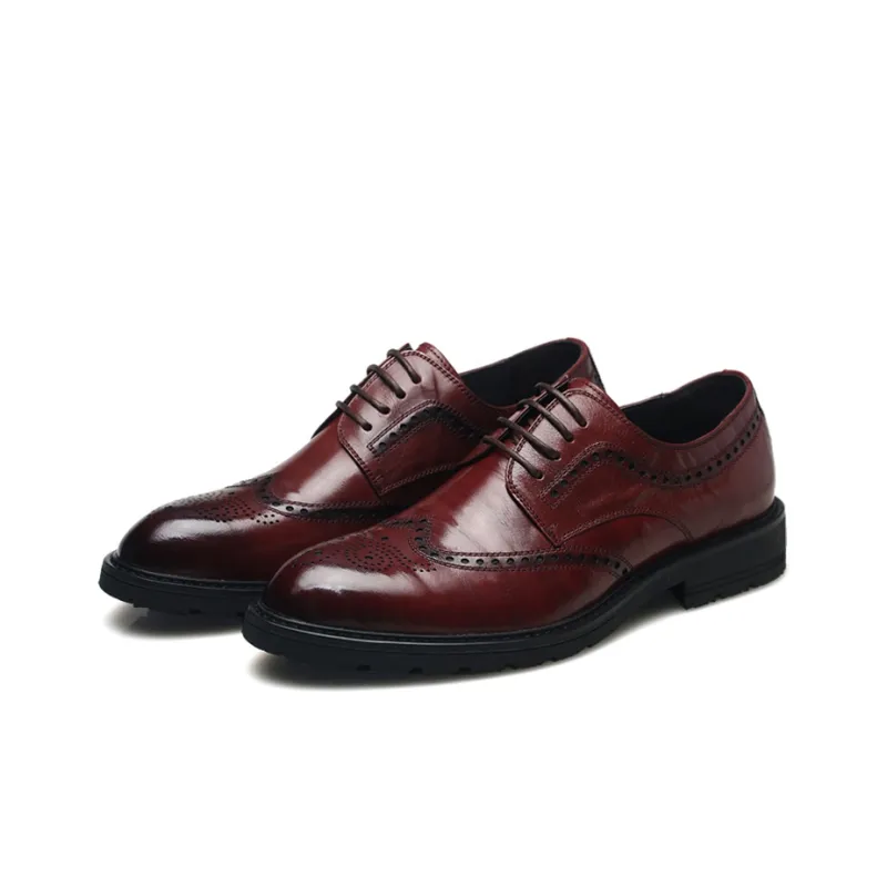 Kemaron Dress Shoes Men Low Top Black/Red-10