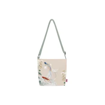 Perfect Styles Diagonal Corn Short Plush Shoulder Bag, Crossbody Bag Medium Size Women's Beige/Red/Blue