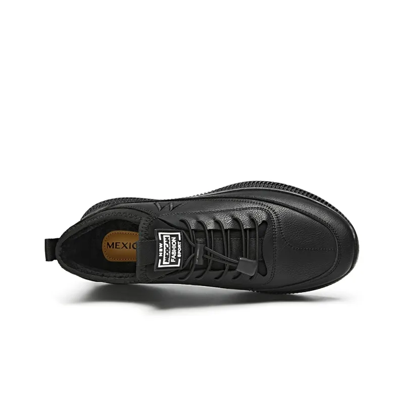 MEXICAN Anti Slip Wear Resistant Low Top Skateboard Shoes Men's Black-2