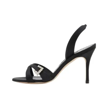 MANOLO BLAHNIK Ramisli One Strap Sandals 9cm Women's Black