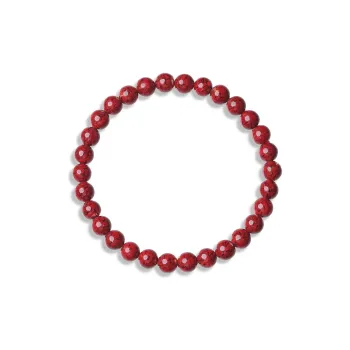 Gu He Reconstructed Cinnabar Jade Bracelets Unisex