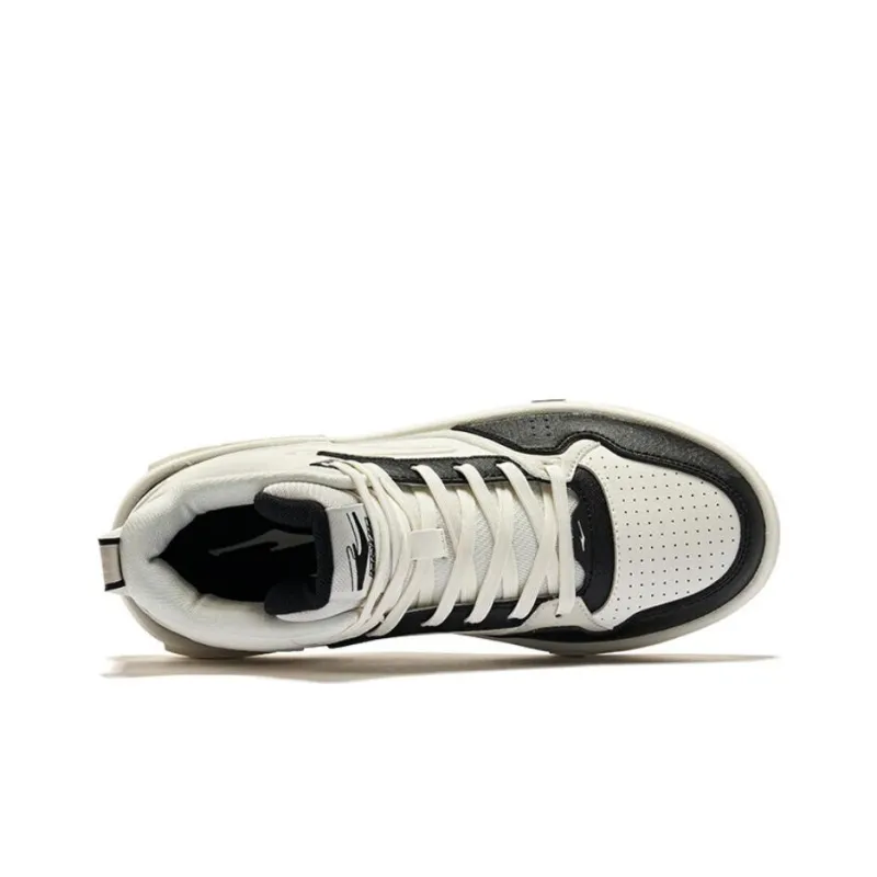 Erke Conquer 3.0 Anti Slip Wear Resistant High Top Skateboard Shoes Women's White Black-3
