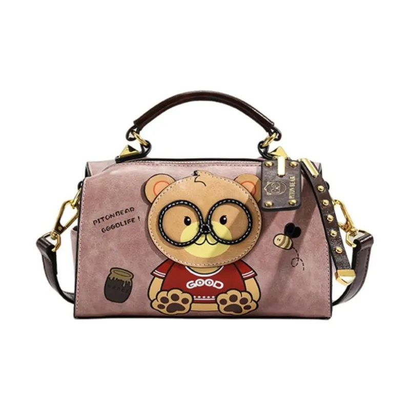 North Pack PU Shoulder Bag Regular Women's Beige/Pink/Brown-4