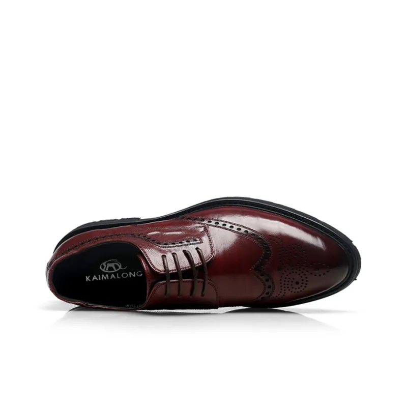 Kemaron Dress Shoes Men Low Top Black/Red-12
