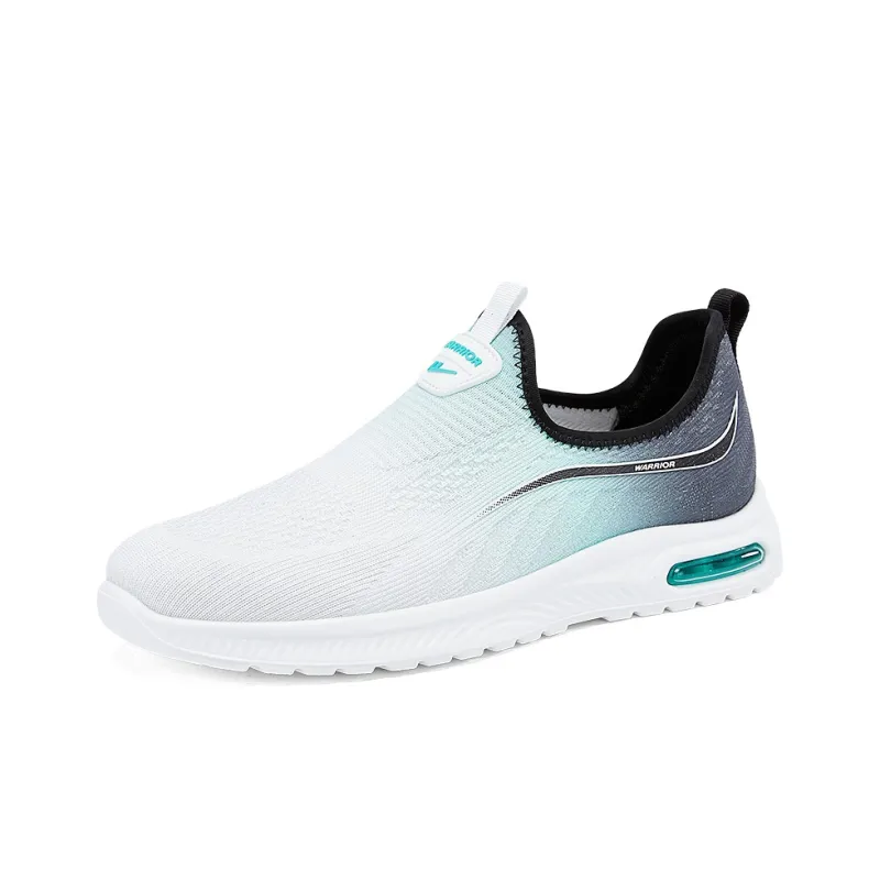 WARRIOR Running Shoes Men Low Top White, Black, Green, And Black Gray-1