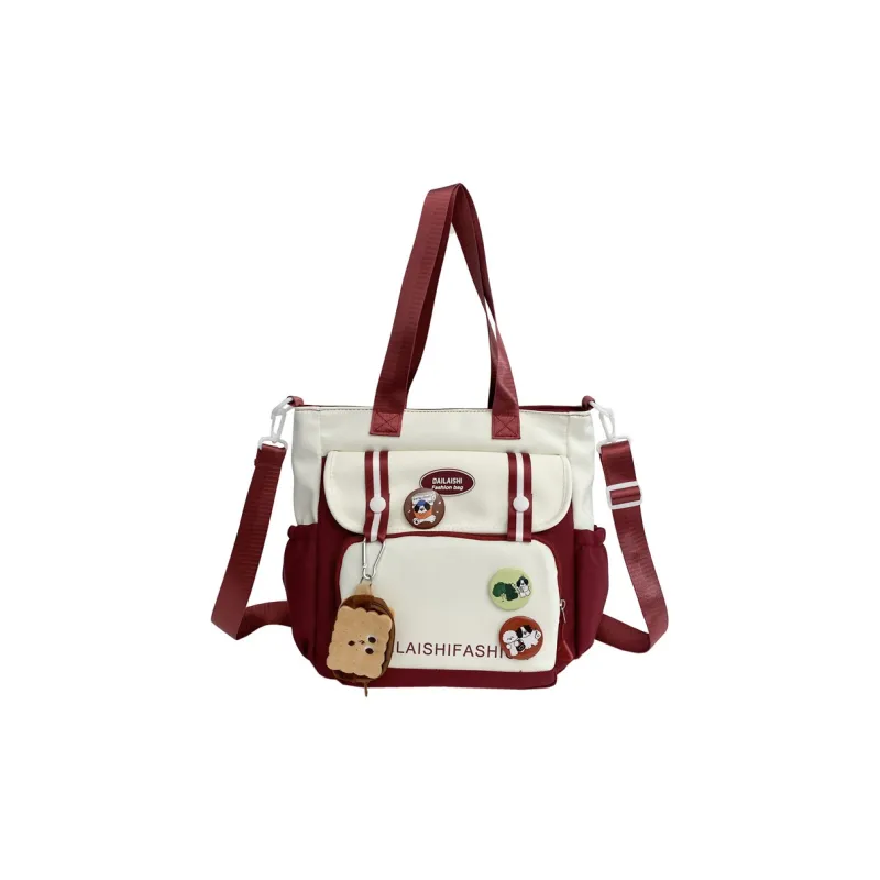 KAMLUI Nylon Shoulder Bag, Crossbody Bag, Handbag Regular Unisex Black/Red/Khaki/Blue-21