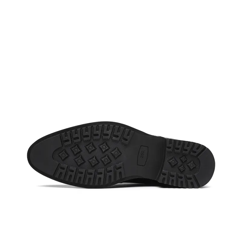 Kemaron Dress Shoes Men Low Top Black/Red-6
