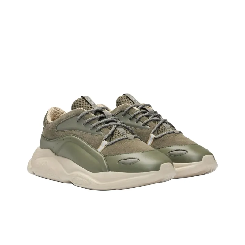 HUGO BOSS Low Top Casual Shoes Men's Olive Green-2