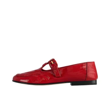 LOUIS VUITTON SOHO Flat Mary Jane Shoes Women's Red