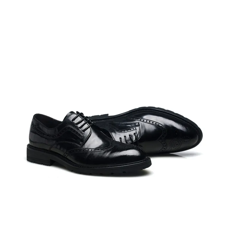 Kemaron Dress Shoes Men Low Top Black/Red-4