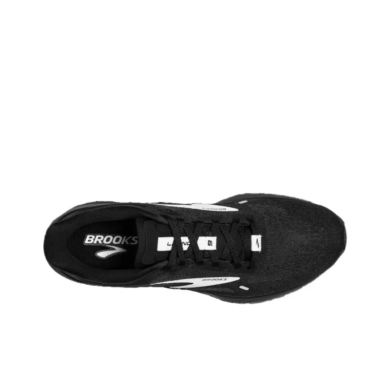 Brooks Launch 9 Breathable And Lightweight Low Top Marathon Running Shoes Men's Black White-6