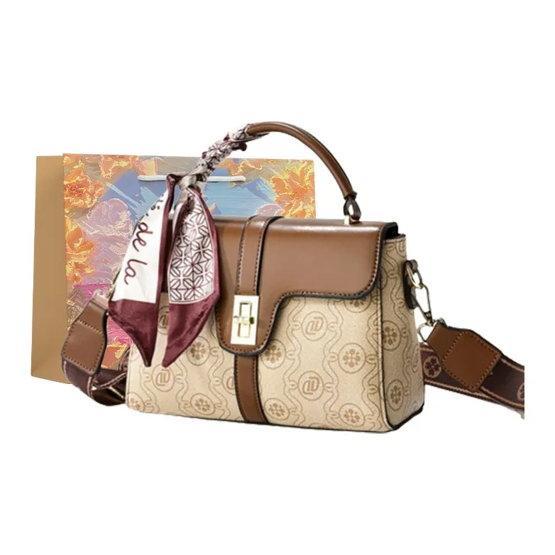 BRINCH PU Shoulder Bag Crossbody Bag Handbags Regular Women's Khaki Plaid/Coffee Plaid/Ecru Print/Khaki Print-8
