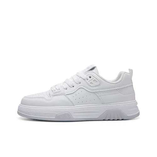 MEXICAN Anti Slip Wear Resistant Low Top Skateboard Shoes Men's White