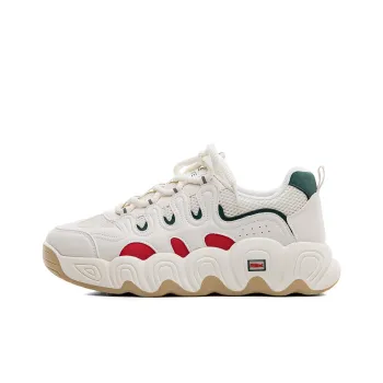 RENBEN Height Increasing Balance Wear-Resistant Breathable Low-Top Chunky Sneakers Men's Beige Green