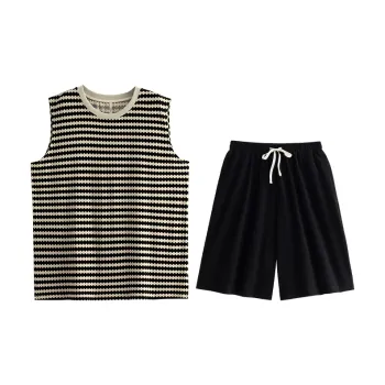 Yue Nei Pajama Set Men's Wave Pattern