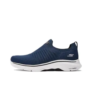 Skechers GO WALK 1 Slip Resistant Breathable Support Height Increasing Low Top Casual Shoes Men's Blue Black