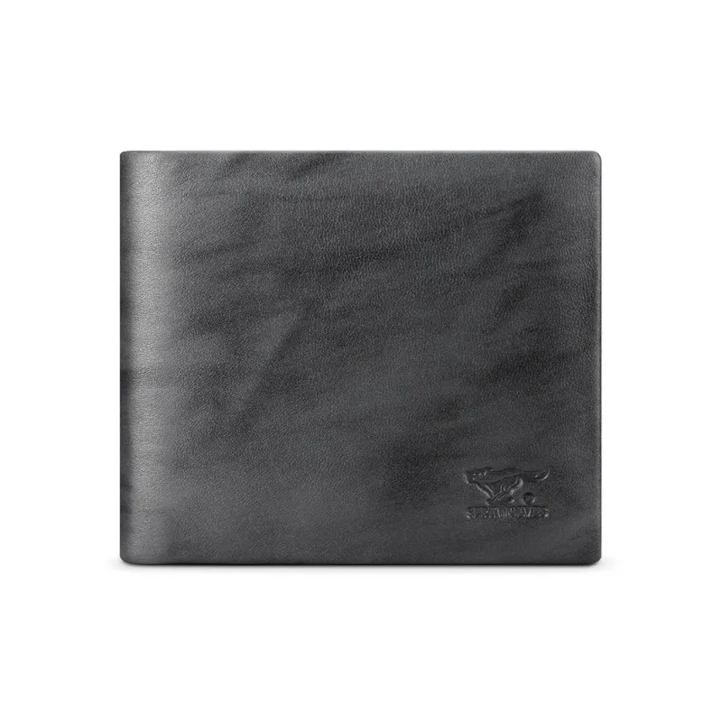 SEPTWOLVES Top Grain Cow Leather Wallet Men's Black-12