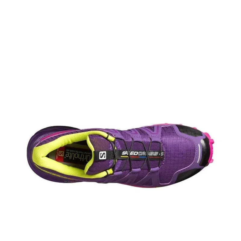 SALOMON Speedcross 4 Cushioned Anti Slip Wear Resistant And Water Resistant Low Top Trail Running Shoes Women's Purple-3