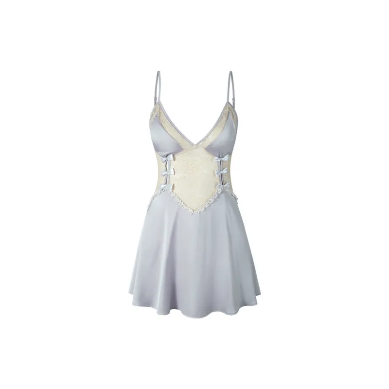 Flowers In Water Nightgown Women's Sky Blue-0
