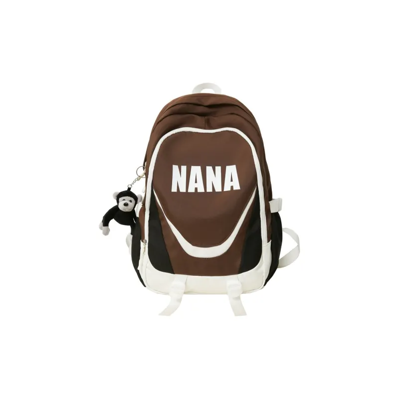 GEERDUN Nylon Backpack Unisex Black/Red/Brown/Blue-3