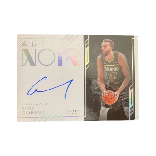 PANINI 2022 23 Panini Timberwolves Rudy Gobert NOIR Card Serial Numbered 65/99 Card Condition Passed Sports Cards 1 Pc
