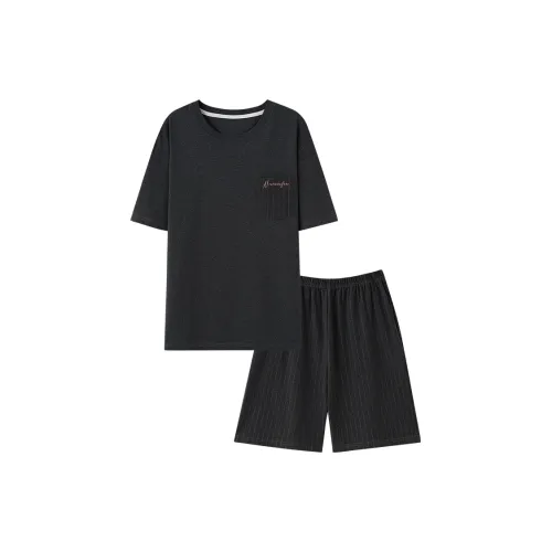 Mulong Family Pajama Set Men's Black