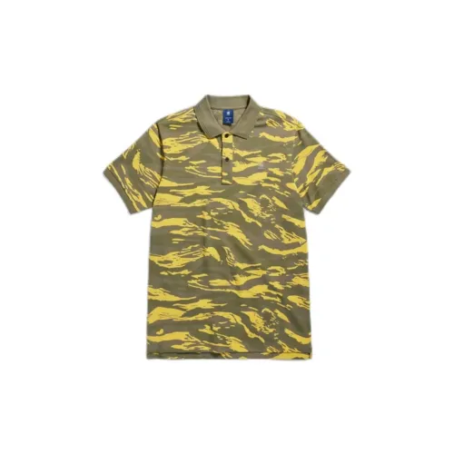 G-STAR RAW Polo Shirts Men Yellow Camouflage