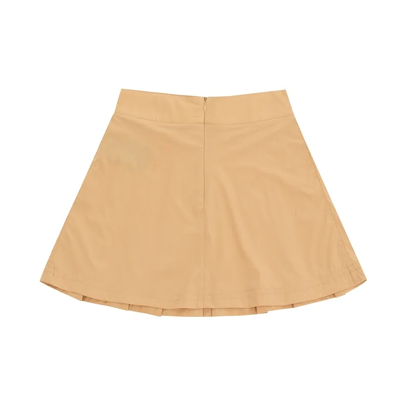SMFK Casual Short Skirts Women's Skin-1