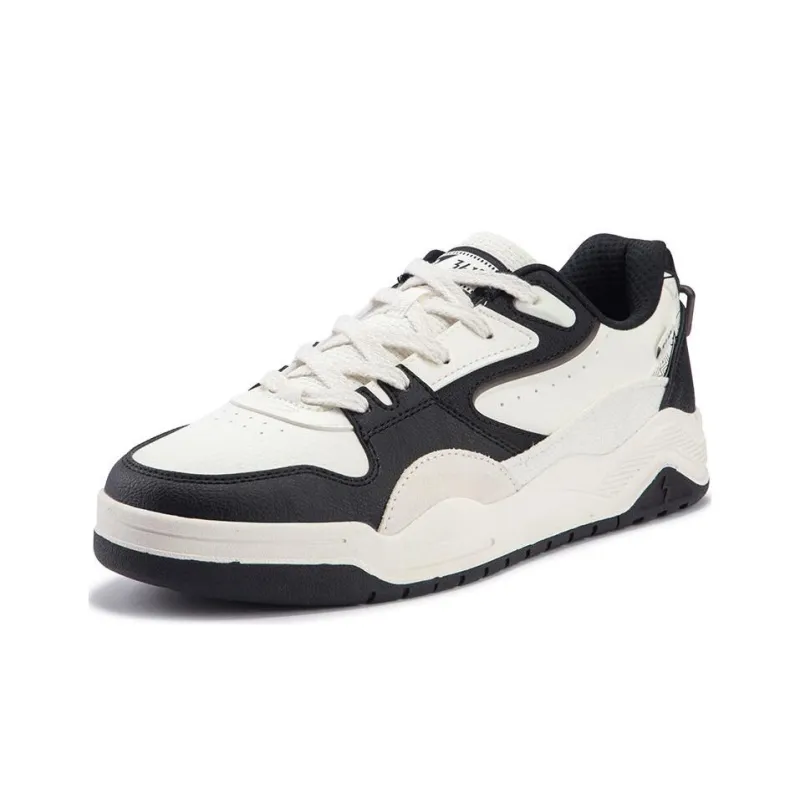 361° Style Burning 4 Wear Resistant Slip Resistant Low Top Skateboard Shoes Men's White Black-1