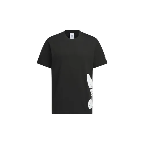 adidas originals Men's Logo Design Casual Versatile T-Shirt Black