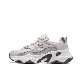 Skechers D'LITES 5.0 Wear Resistant Breathable Support Height Increasing Low Top Chunky Sneakers Women's Gray Silver
