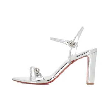 CL LUBOTING Atmospherica Strap Sandals 8.5cm Women's Silver