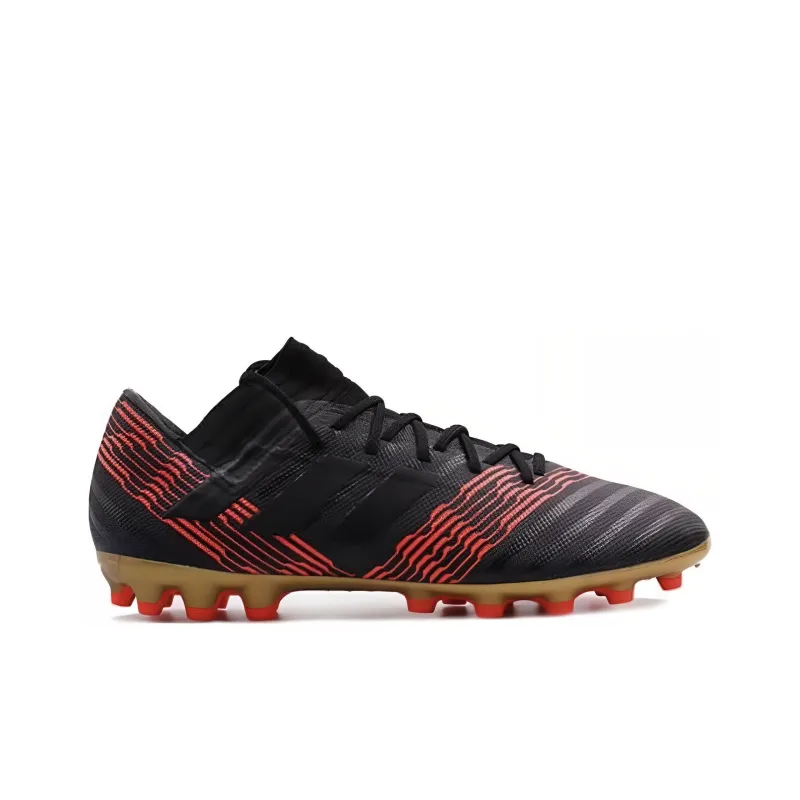 Adidas Nemeziz AG Rubber Short Studs Cushioning Wear Resistant Soccer Shoes Men's Black Red-1