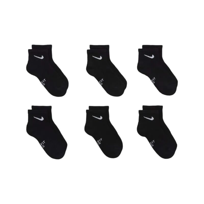 Nike Dri FIT Performance Basics Little Kids' Quarter Socks 6 Pairs-1