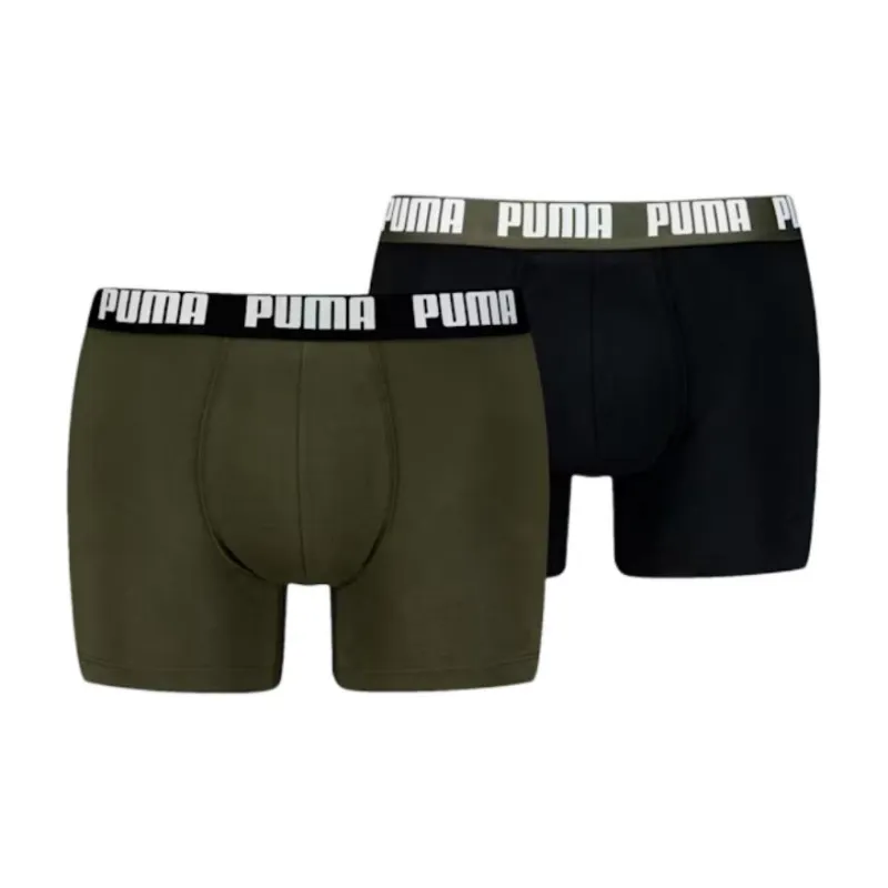 PUMA Men's Boxer Briefs 2 Pack Boxer Shorts Men's 2 Pack Forest Night-0