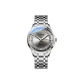 Silver Case Gray Dial Steel Band+Blue Box+Shopping Bag+Leather Strap