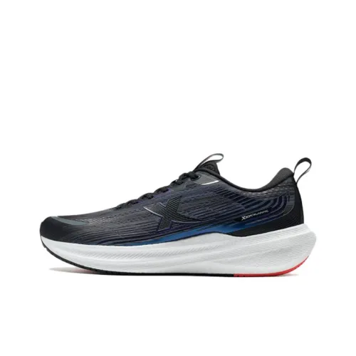 XTEP Cushioning Rebound Low Top Running Shoes Men's Black Blue