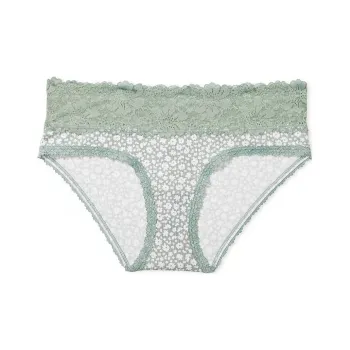 Victoria's Secret PINK WINK LACE-TRIM HIPHUGGER PANTY / IGFP Underpants Women's 1 Pack Green Print