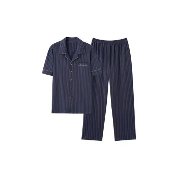 Mulong Family Pajama Set Men's Navy Blue