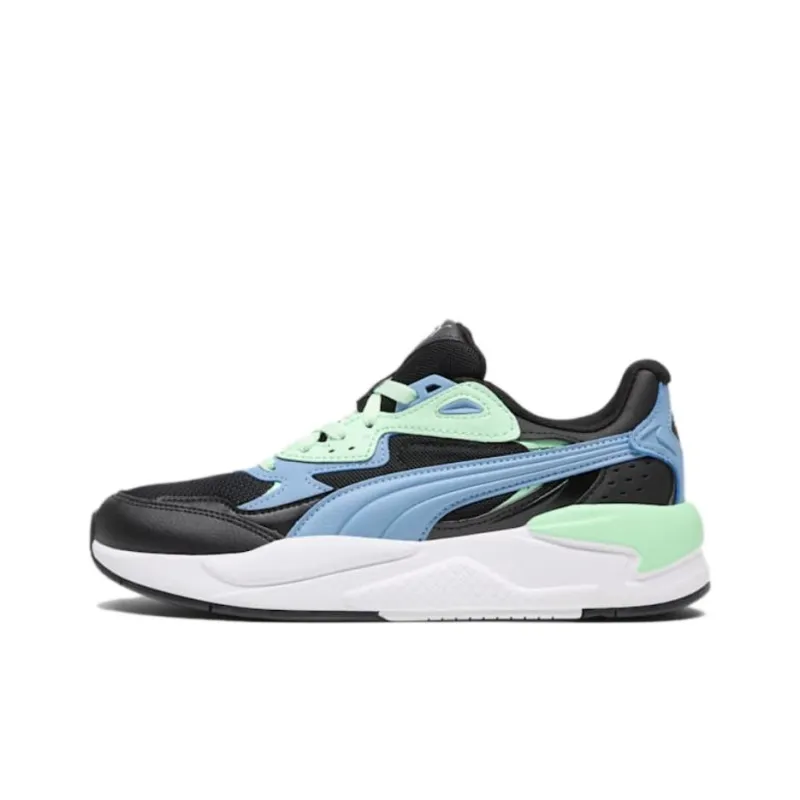 PUMA X Ray Speed Anti Slip Wear Resistant Low Top Running Shoes Women's Black Blue Green-0