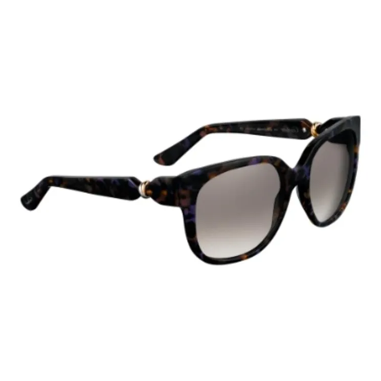 CARTIER Acetate Irregular Shape Sunglasses Men's Tortoiseshell-1