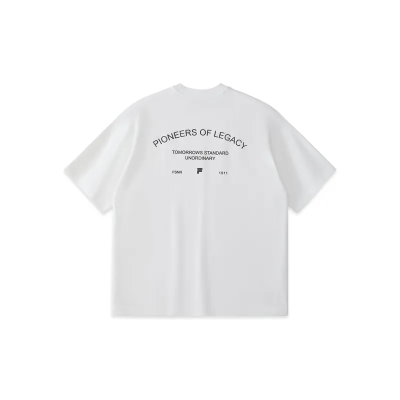 FILA FUSION T Shirts Unisex Standard White-1