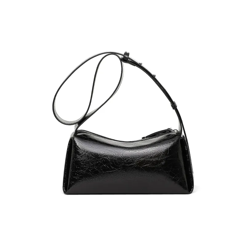 MILLIE'S Synthetic Leather Underarm Crossbody Bag, Shoulder Bag, Pillow Bag, Cell Phone Pouch Regular Women's Black-4
