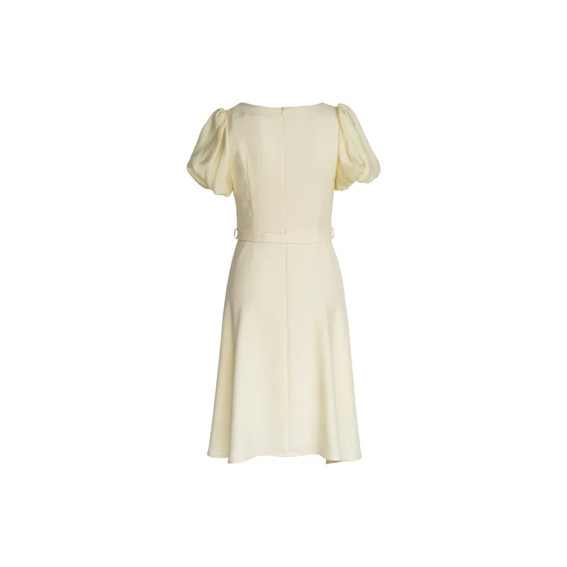 ROEYSHOUSE Short Sleeved Dresses Women's Light Yellow-1
